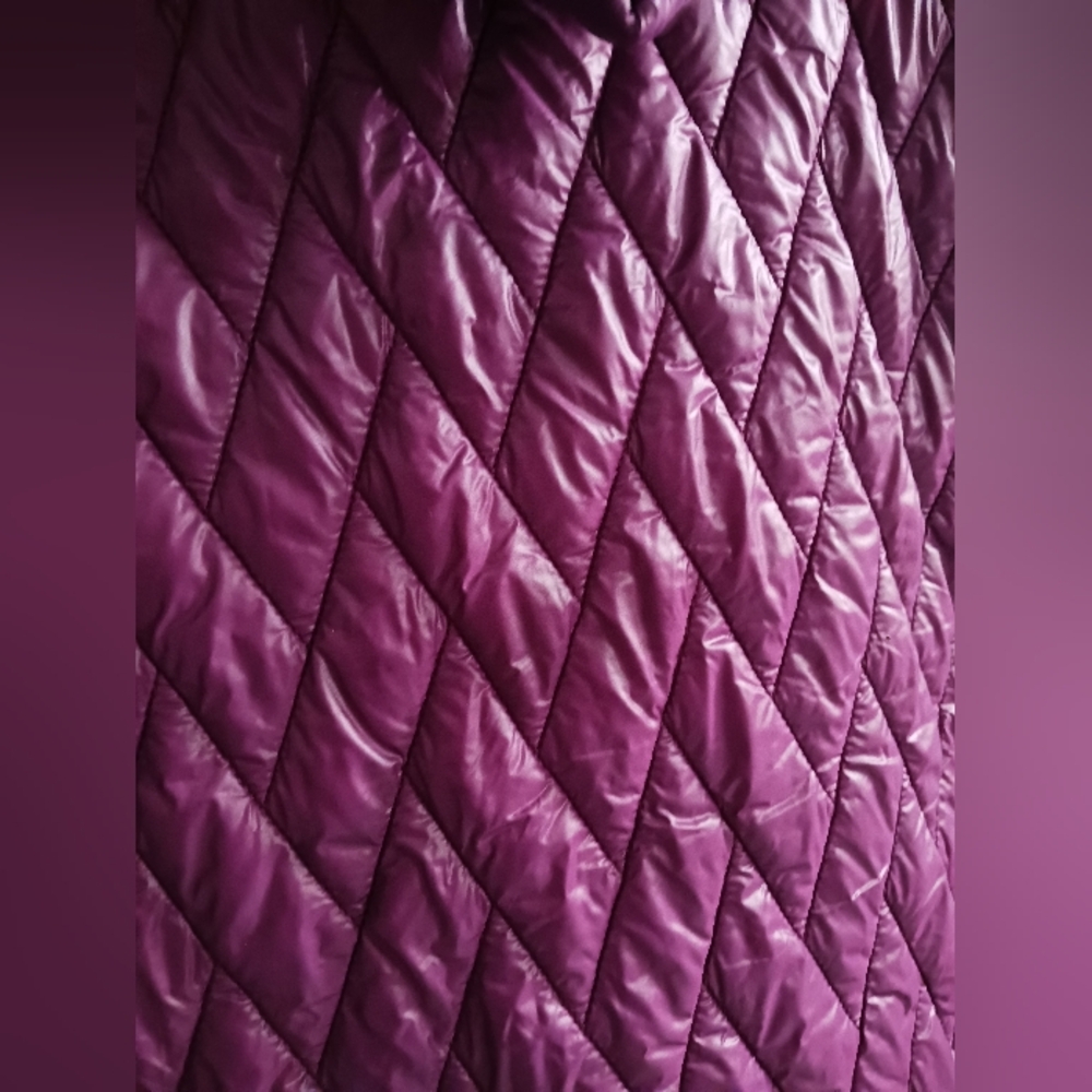 HACHE Italy Purple/ Black  Quilted Jacket Size 44/ M - Picture 16 of 16